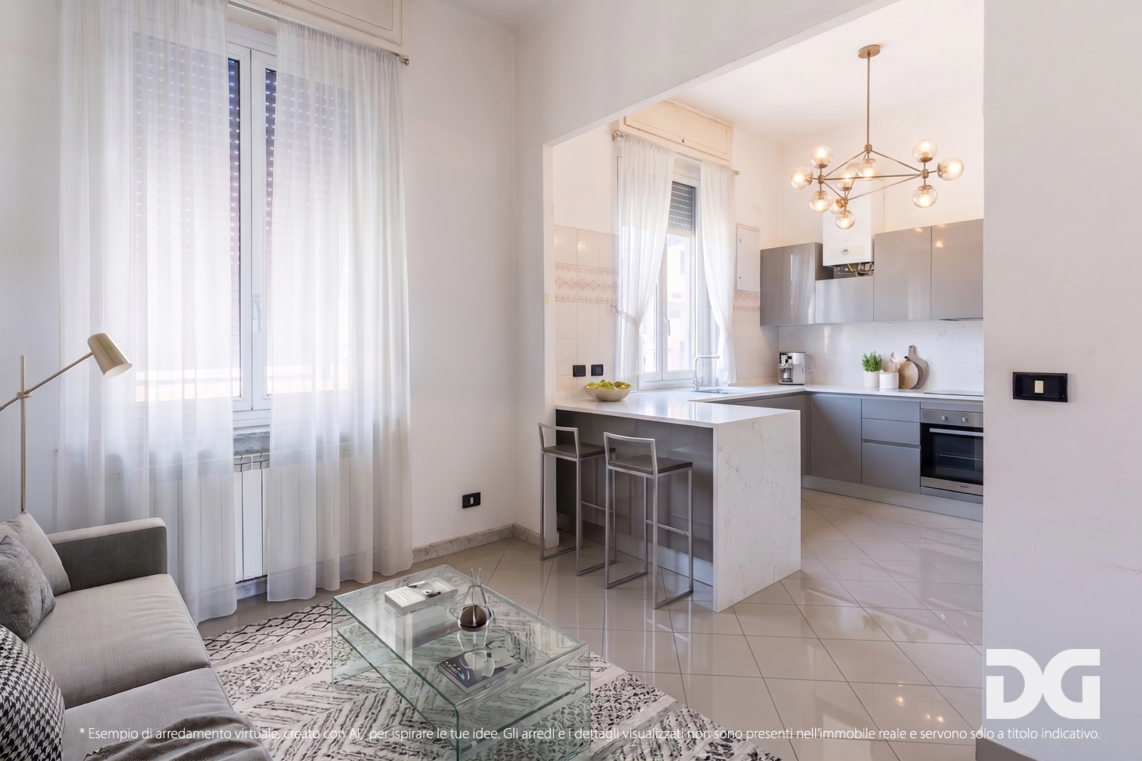 Immobiliare Del Guasta CERTOSA – VIA G. ROSSINI RISTRUTTURATI E LUMINOSI MQ.83 CON TERRAZZO